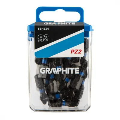 Obrázok produktu pre GRAPHITE Rázové bity PZ2 x 25 mm, 20 ks.