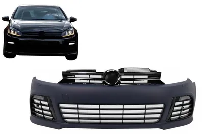 Produktbild von Frontstoßstange für VW Golf 6 Mk6 VI 2008-2013 Look LED Nebelscheinwerfer Gitter.