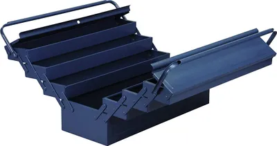 Obrázek produktu pro allit box na nářadí McPlus metal 7/57, nevybavený, modrý, z ocelového plechu, práškově lakovaný s kladívkovou úpravou, - 1 kus (490613)