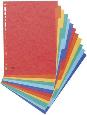 Image de EXACOMPTA 7034E EXACOMPTA Karton-Register, 320 x 240 mm, 12-teilig