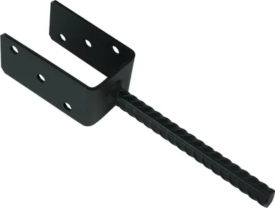 Produktbild von Pfostenträger zum einbetonieren, schwarz, für 7 x 7 cm Pfosten U-Anker - Pro Stück