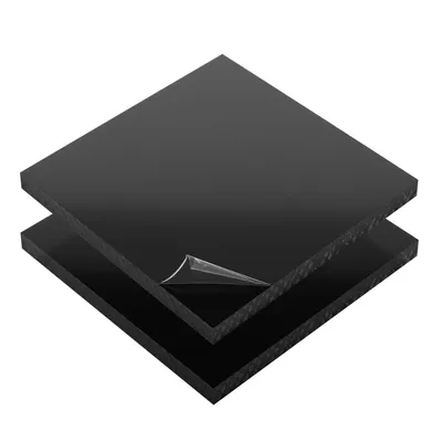 Produktbild von 100 x 49cm, ABS Kunststoffplatte in Schwarz 10mm | Modelbau Bastelplatte Möbelverblendungen Schilder und Werbetafeln Sichtschutz