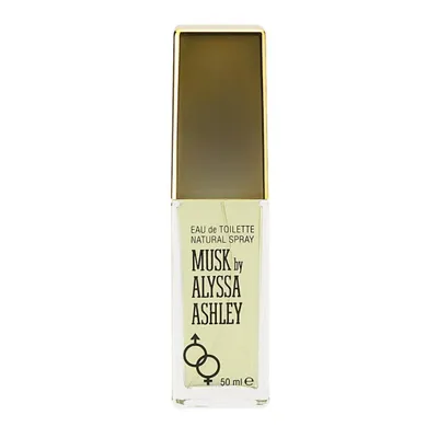 A bottle of Alyssa Ashley Musk Eau de Toilette Natural Spray.
