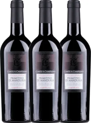 Produktbild von 3er Vorteils-Weinpaket Primitivo di Manduria DOC - Conte di Campiano