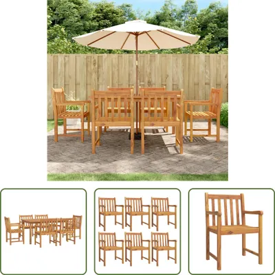 Produktbild von The Living Store 7-tlg. Garten-Essgruppe Massivholz Akazie