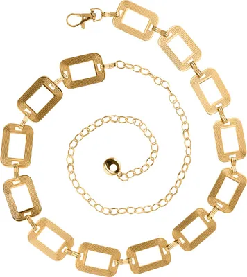 Produktbild von Dekorativer Damengürtel für Kleider, Metallkette, elegantes Gold