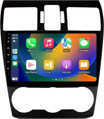 Zdjęcie produktu dla Radio samochodowe z Bluetooth i CarPlay do Subaru Forester Mk4, Impreza XV i Crosstrek (2012–2015) – Kompatybilne z Apple i Android – System stereo z nawigacją – 2 GB pamięci RAM, 32 GB pamięci