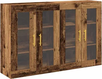 Zdjęcie produktu dla Szafki ścienne 2 pcs Stare drewno 69,5 x 34 x 90 cm