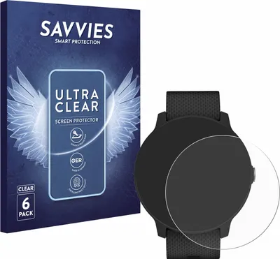 Produktbild von 6x Für Garmin vivoactive 3 Music Schutzfolie Savvies Displayschutz Display Schutz Folie Klar Transparent