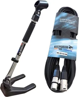 Produktbild von keepdrum MS037 Mikrofonstativ mit Mikrofonkabel