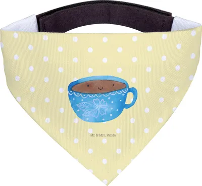 Produktbild von Mr. & Mrs. Panda Tuch Kaffee Tasse - Gelb Pastell - Geschenk, Hunde Halstuch, Hunde-Halstuch, Geschmack, Hundehalstuch, Hund, Genuss, Lustige Sprüche, Glücklich, Liebe