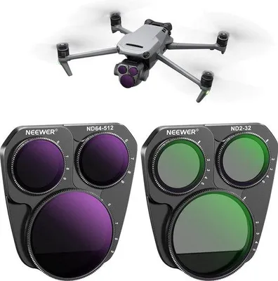 Image de Kit de filtres ND variables pour drones, 2 pièces, ND2-32 et ND32-512, réglables