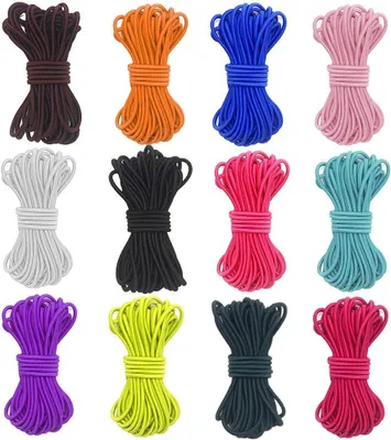 Productafbeelding van Elastieken voor armbanden - 2 mm - 12 stuks - 60 yard elastische draad voor knutselen - Kleurrijke armband