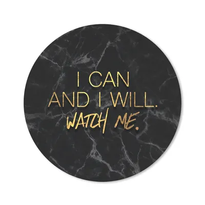 Produktbild von MuchoWow® Mauspad Mousepad Zitate - Selbstvertrauen - Gold - Marmor 50x50 cm - Mousepads - Maus Mat - Pad - Mausunterlage - Vinyl