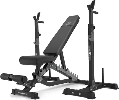 Produktbild von Marbo Sport - Set MS34_2.0 | Doppelseitige Bank + Hantelablage (2 Stück) mit Sicherung