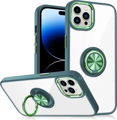 Produktbild von König Design Hülle kompatibel mit Apple iPhone 15 Pro Kunststoff Soft Handyhülle - Handy Case Grün