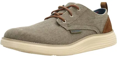 Productafbeelding van Skechers heren veterschoenen Status 2.0 Pexton, taupe canvas, maat 39.5 EU