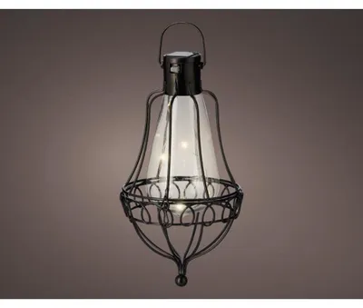 Produktbild von Lumineo LED-Solar-Hängelampe H21cm schwarz