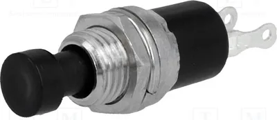 Obrázek produktu pro 2x Spínač, tlačítko, 1A/250VAC, typ PS10BBK, momentální spínání, poloha: OFF-(ON)