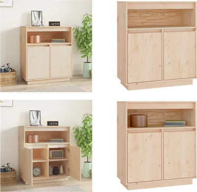 Produktbild von vidaXL Sideboard 70x34x80 cm Massivholz Kiefer - Sideboard - Sideboards - Schrank - Lagerschrank