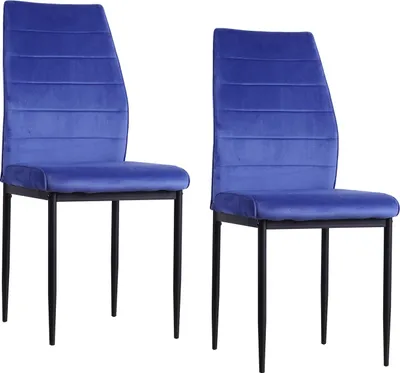 Produktbild von Madison Stuhl, Samt, Blau, 96 cm hoch, 43,5 cm breit, 57 cm tief, Sitzhöhe 49 cm