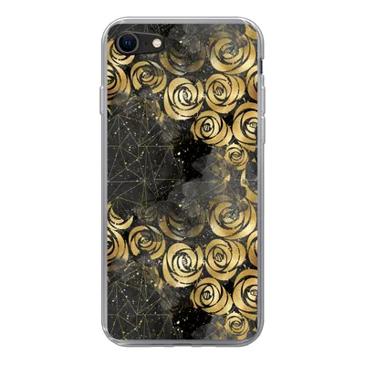Produktbild von MuchoWow® Handyhülle Schutzhülle Hülle für iPhone SE 2022 Marmor - Gold - Rose - Muster Silikon Softcase Handy Hülle - Schutzhülle