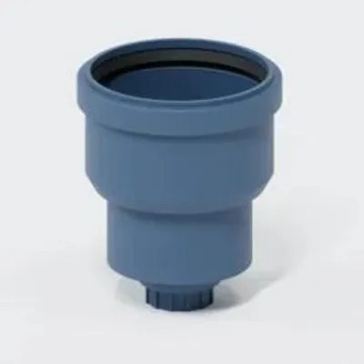 Produktbild von POLOPLAST Kondensatübergang, DN110/1/2", POLO-KAL, PP-MD/Messing, Ø110mm, blau, 1 Stk.
