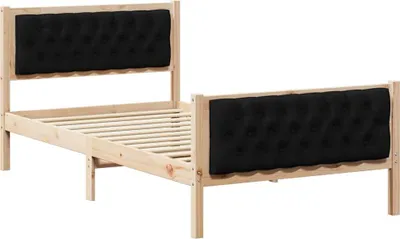 Obrázek produktu pro vidaXL Rám postele černý 100 x 200 cm z masivního borovicového dřeva