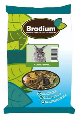 Productafbeelding van BRADIUM VOERMIX VOOR DWERGKONIJNEN (Verpakking van ongeveer 700 gram)