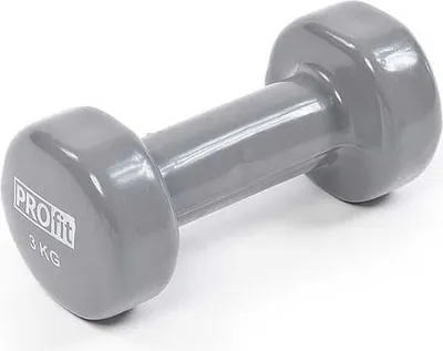 Zdjęcie produktu dla Hantel winylowy Profit 3 kg szary DK 4102
