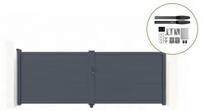 Produktbild von Flügeltor elektrisch 4m EIGER H.140cm + Drehtorantrieb HICKER B200