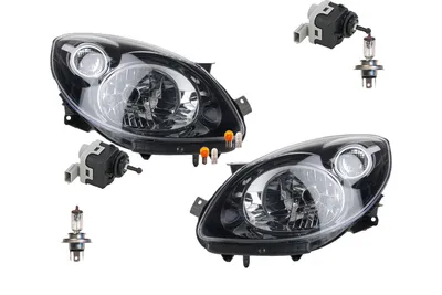 Zdjęcie produktu dla Johns, reflektory pasujące do Renault Twingo czarna żarówka Li Re w. serwomotor 8200501939 2605600Q0E 260562319R 4420577 93168280 7701064000 2