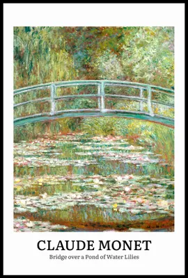 Produktbild von Plakat 61x91,5cm Design Brücke über einem Teich, Monet Vintage für das Wohnzimmer
