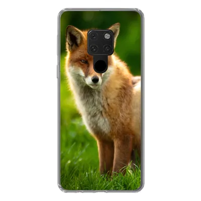Produktbild von MuchoWow® Handyhülle Schutzhülle Hülle für Huawei P40 Lite Fuchs - Licht - Gras Silikon Softcase Handy Hülle - Handy