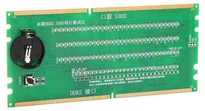 Obrázok produktu pre Tester pamäte počítača DDR2/DDR3 2 v 1, doska s plošnými spojmi, svetelné diódy, stolný tester základnej dosky s LED