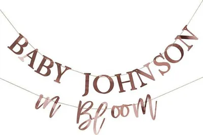 Produktbild von DIY Girlande personalisierbar für Babyparty und festliche Dekoration