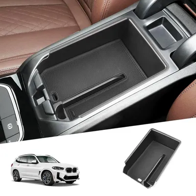 Obrázok produktu pre Organizér do stredovej konzoly pre modely BMW X3 G01 a X4 G02, rok výroby 2018-2024, materiál: ABS plast, farba: čierna