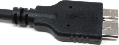 Produktbild von SYSTEM-S USB 3.1 Kabel 17 cm Typ C Stecker zu 3.0 Micro B Stecker in Schwarz
