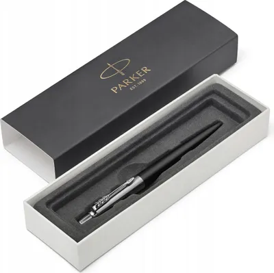 Produktbild von Parker Jotter Kugelschreiber | Bond Street Black | Mittlere Spitze | Blaue Tinte | Geschenkbox