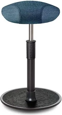 Produktbild von Sitz- Stehhocker Free Tall Triangel Camira Rivet Ozeanblau schwarz /schwarz.