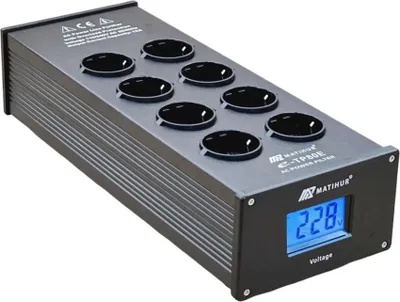 Obrázek produktu pro Napájecí adaptér, 8 zásuvek, přepěťová ochrana, e-TP80EH, EU zástrčka