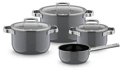Produktbild von WMF Fusiontec Mineral Pro, Topf-Set, 4-teilig, Platinum 3201114127 4000530760227