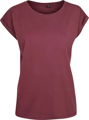 Produktbild von Build Your Brand BY021 | Ladies Extended Shoulder Damen T-Shirt - Farbe: Cherry - Größe: XL