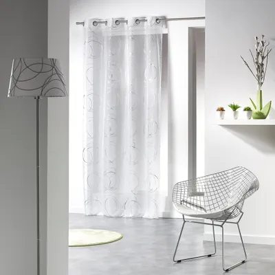 Produktbild von Voile Vorhang 140 cm x 240 cm Swoosh White
