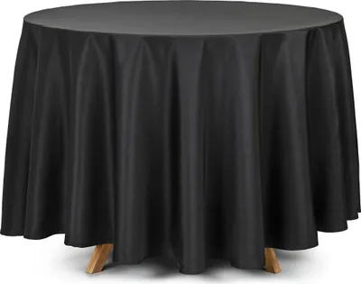 Produktbild von Tischdecke, schwarz, Ø 230 cm, Polyester, rund