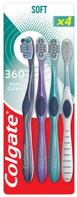 Obrázok produktu pre Colgate 360° hlboké čistenie – sada 4 ks zubných kefiek