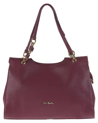 Produktbild von Pierre Cardin Damen Umhängetasche, echtes Leder, Reißverschluss, Lederhenkel, 38 x 26,5 cm