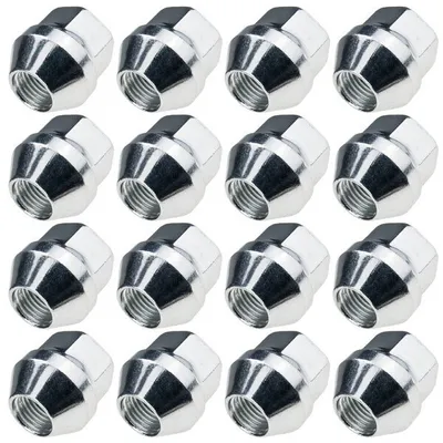 Obrázok produktu pre 16x Otvorené matice kolies M12x1,5 s kužeľom pozinkované SW19 pre Opel Kia Mazda Hyundai