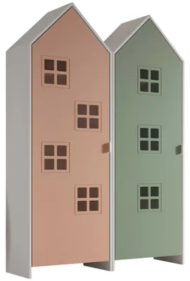 Produktbild von VIPACK - CASAMI BRUGES Set 2-tlg. best. aus: Schrank 1-trg. mit Front in Pink und in Grün