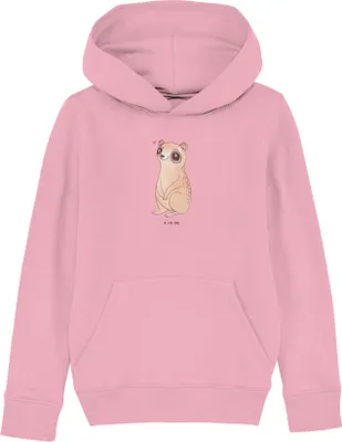 Produktbild von Mr. & Mrs. Panda Kinderpullover Plumplori Glücklich 12-14 Jahre (152/164) - Baumwolle Pink - Geschenk, Hoodie, Kapuzenpulli, Lustige Sprüche, Pullover, Glück, Sweater